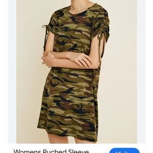 Haden camo dress new casual attitude chic military green  M